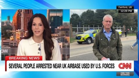 <p>British counter-terrorism police are leading an investigation after several men were arrested on suspicion of explosives offenses near an air base used by US forces. CNN's Nic Robertson reports.</p>