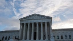 A general view of the US Supreme Court building in Washington, DC, on the first day of the court's new term, October 5, 2026.