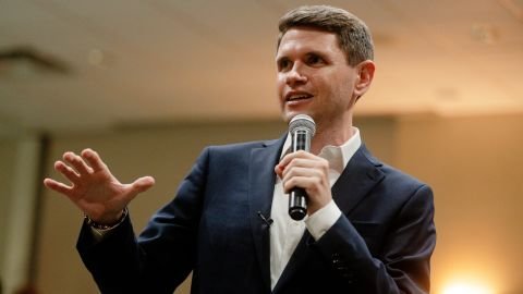 Democratic Senate candidate James Talarico speaks at a rally in Eagle Pass, Texas on Monday, July 13, 2026.