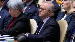 Australia's Prime Minister Anthony Albanese listens during the 81st session of the United Nations General Assembly at United Nations headquarters, Tuesday, Sept. 22, 2026.