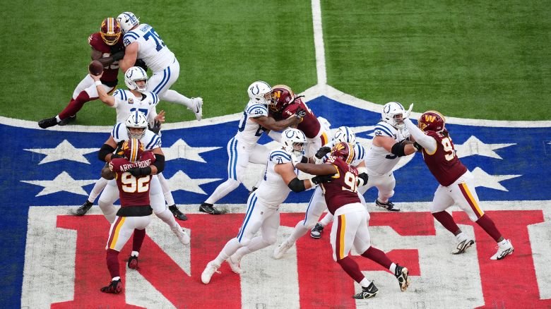 The Indianapolis Colts defeated the Washington Commanders 30-13 in London.