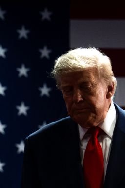 President Donald Trump departs after speaking at a campaign rally, Friday, Oct. 9, 2026, at the Oncenter convention center in Syracuse, N.Y.
