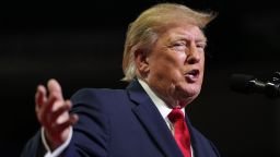 President Donald Trump speaks at a campaign rally at the Covelli Centre, in Youngstown, Ohio, Monday, Oct. 12, 2026. (AP Photo/Jacquelyn Martin)