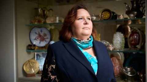 Christine Dawood stands for a portrait at home in England, 28 September 2026.