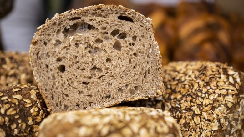 Loaves of whole wheat bread for sale. Photographer: Christopher Dilts/Bloomberg