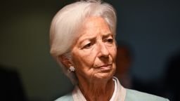 Christine Lagarde, president of the European Central Bank (ECB), during an Economic and Financial Affairs Council (ECOFIN) meeting in Luxembourg, on Friday, Oct. 9, 2026. Turbulence across Europe's bonds is sparking debate over the tools policymakers use to keep markets functioning in the event of a broader financial crisis.