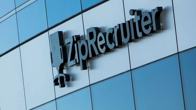 A ZipRecruiter sign is seen outside of a facility in Tempe, Arizona, on February 3, 2018.