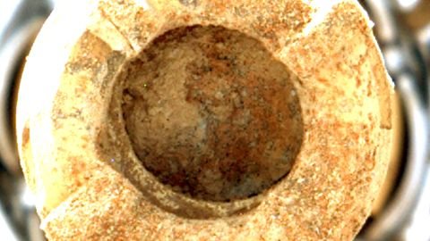 NASA’s Perseverance used its Mastcam-Z instrument to view the “Cheyava Falls” rock sample within the rover’s drill bit.