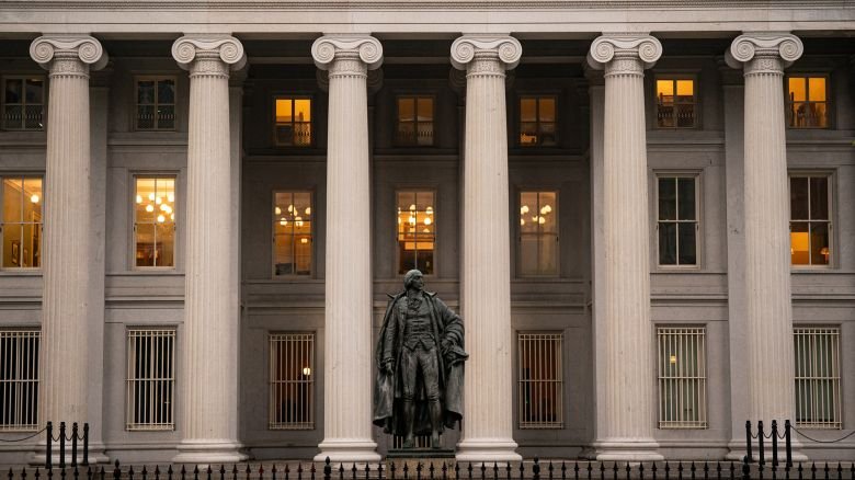 The US Treasury building in Washington, DC, on Tuesday, June 17, 2025.