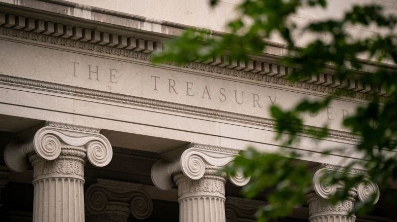 The US Treasury building in Washington, DC, on June 17, 2025.