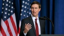 Jared Kushner speaks during the inaugural meeting of the Board of Peace in Washington, DC, on February 19, 2026.