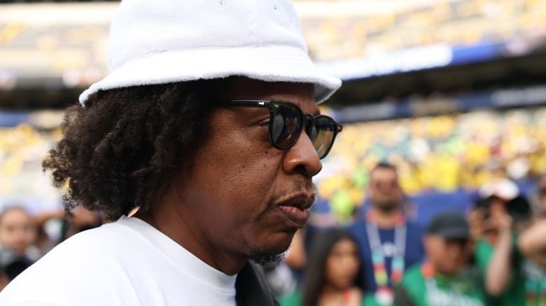 Jay-Z during the FIFA World Cup 2026 Group E match between Cote D'Ivoire and Ecuador at Philadelphia Stadium on June 14, 2026 in Philadelphia, Pennsylvania.