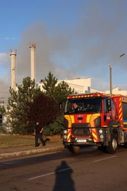 Ukrainian rescuers work at a Coca-Cola factory hit by a Russian strike in the Kyiv region on September 3, 2026, amid the Russian invasion of Ukraine.