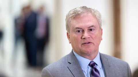 Chairman of the House Committee on Oversight and Accountability James Comer speaks to reporters on Capitol Hill on September 3.