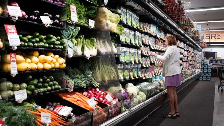 Produce is offered for sale at a grocery store on September 10, 2026 in Chicago.