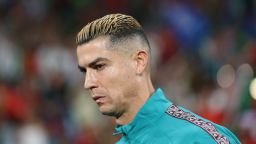 Cristiano Ronaldo looks on ahead of the UEFA Nations League league phase group A4 football match between Portugal and Wales at Jose Alvalade stadium in Lisbon on September 24.