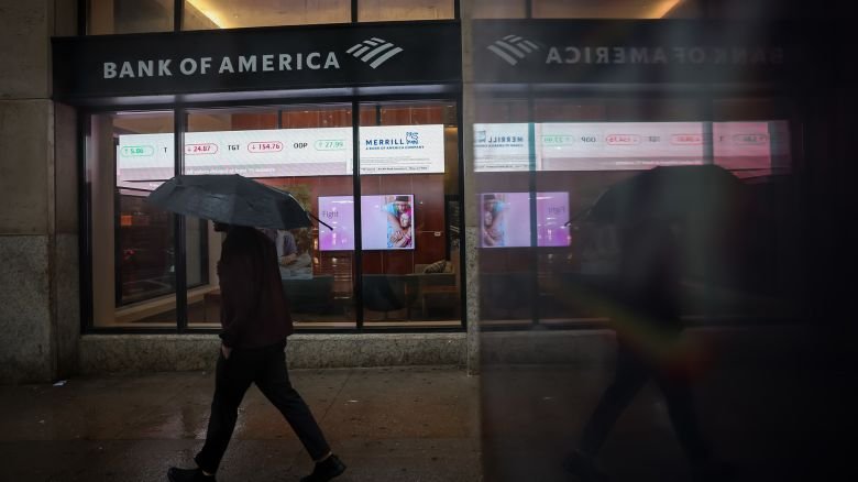 A Bank of America branch in New York on October 11, 2026.