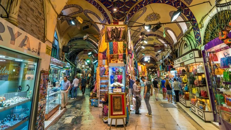 Istanbul, Turkey - July 31, 2014: Tourists and locals mix at the Grand Bazaar on July 31, 2014 in Istanbul, Turkey.