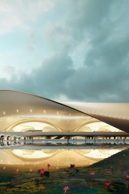 A rendering of the proposed Navi Airport, Mumbai.